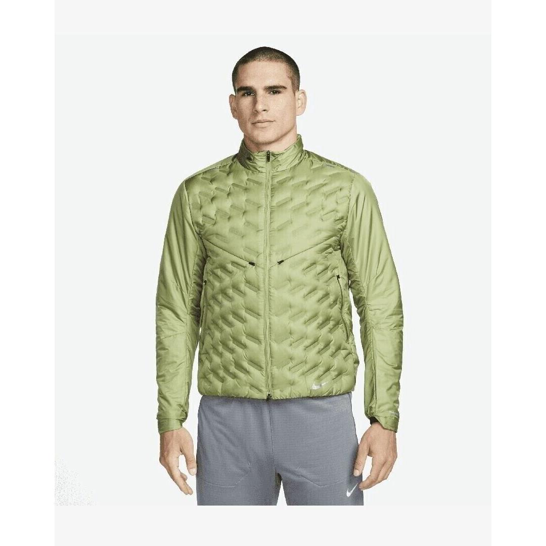 Nike Therma-fit Adv Repel Down Fill Running Men`s Jacket Green Sz S M DD5667-334