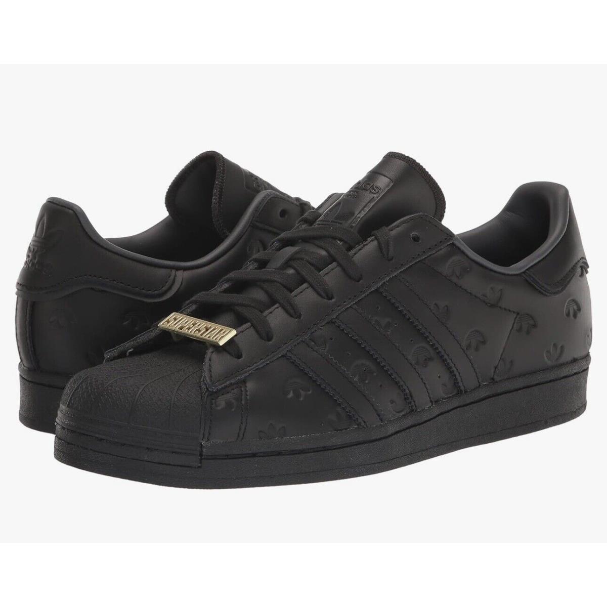 Adidas Superstar Allover Debossed Trefoils - Black T6