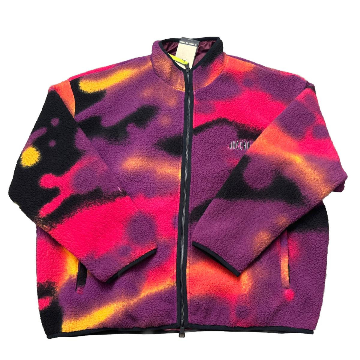 Nike Sherpa Jacket Men Xxl Air Jordan Flight Mvp DV1611-705 Colorful - Multicolor