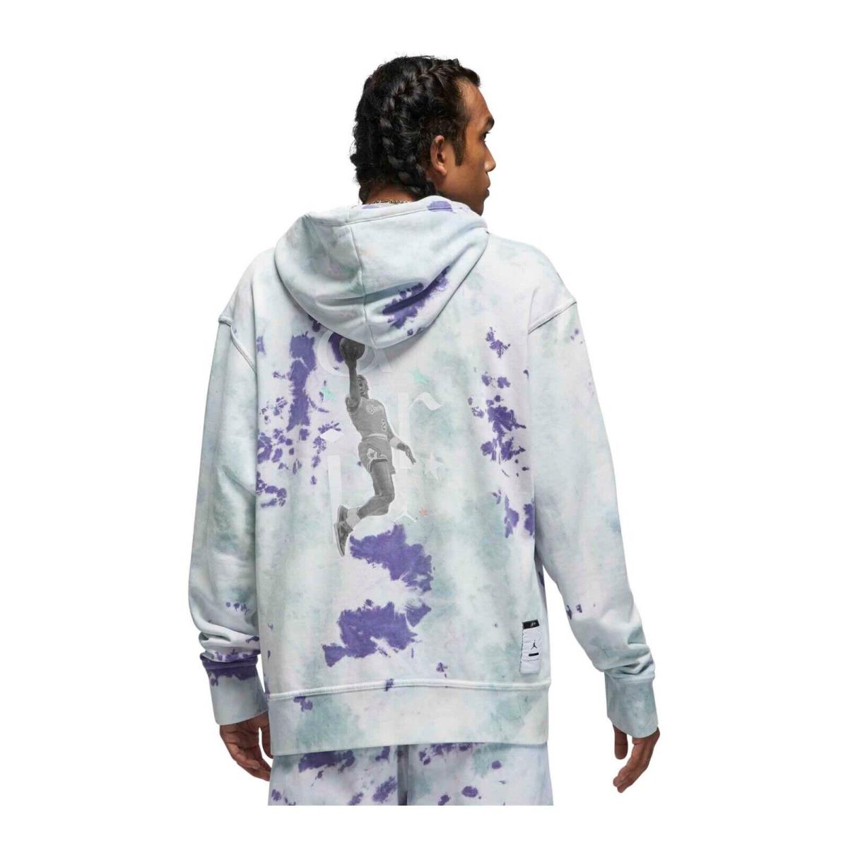 Nike Jordan Sport Dna Hoodie Tie-dye Ocean Cube Men`s Size L