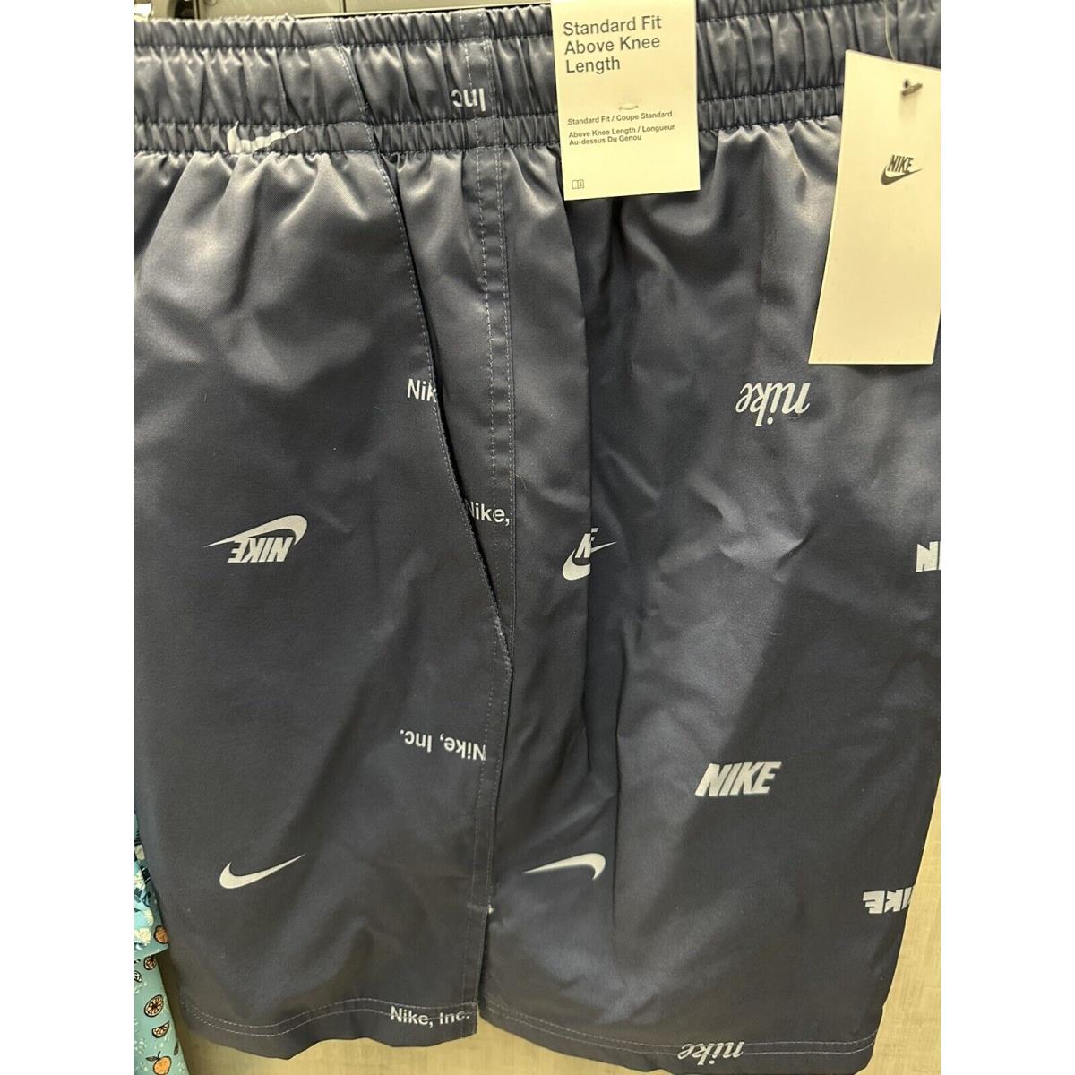 2-NWTS- Men`s Nike Club Shorts Black/navy Fb7440 Large p