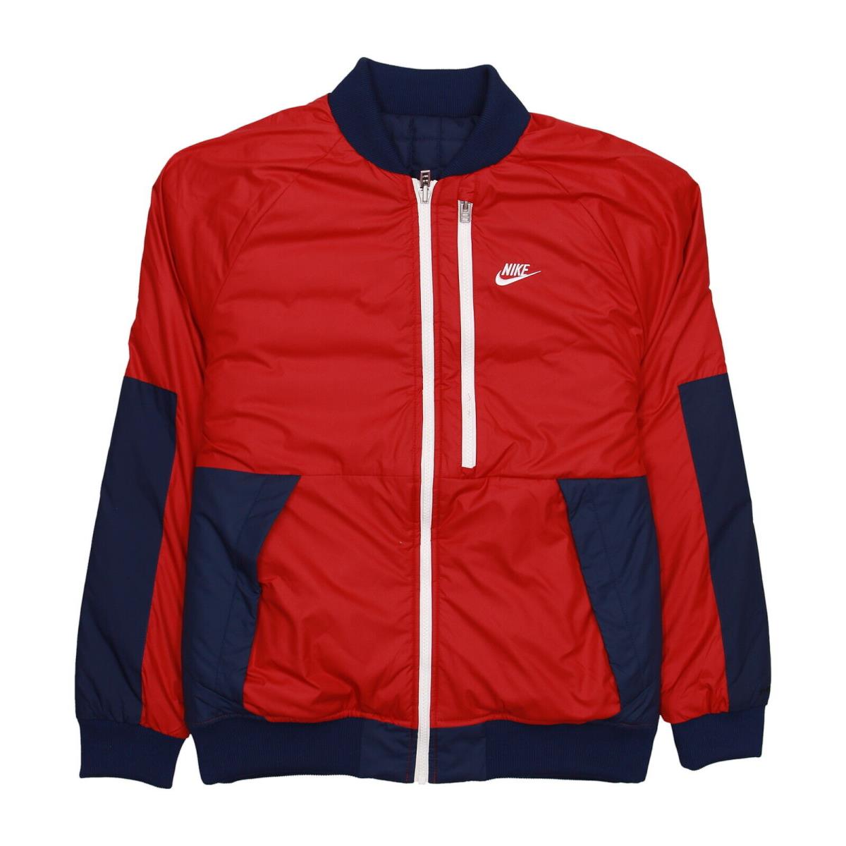 Nike Sportswear Mens Therma-fit Insulated Reversible Jacket Medium Navy/red