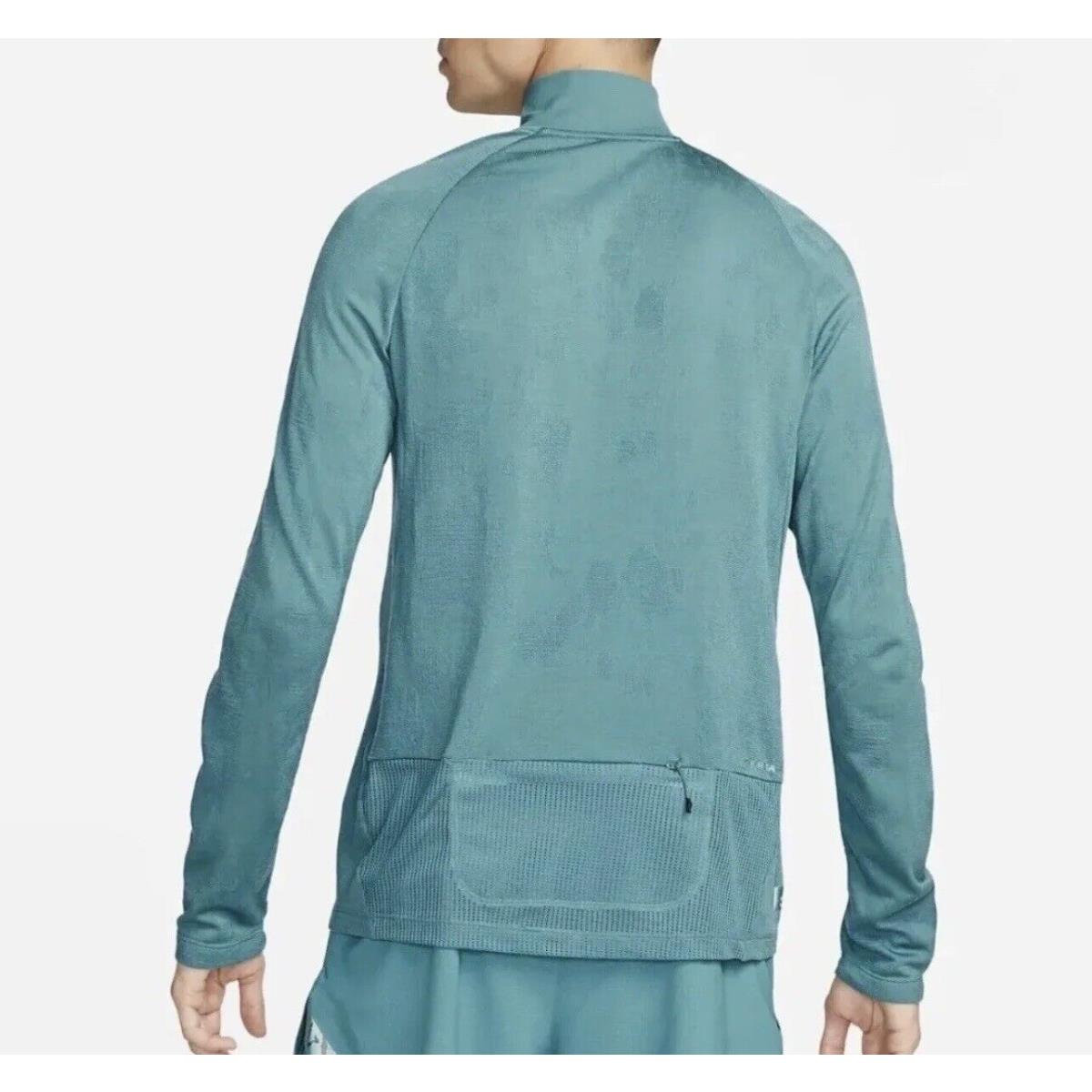 Nike Therma-fit Run Division Mens Teal Quarter Zip Running Size XL DV9287-379