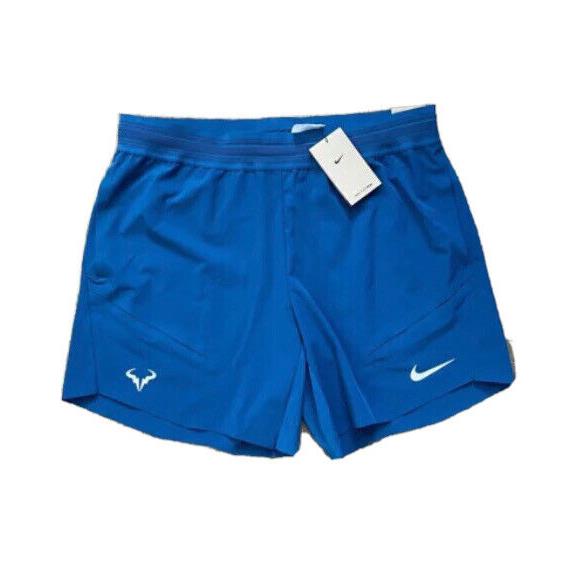 Nike 2XL Court Nadal Advantage Rafa 7 Tennis Shorts Court Blue Men DD8543-476