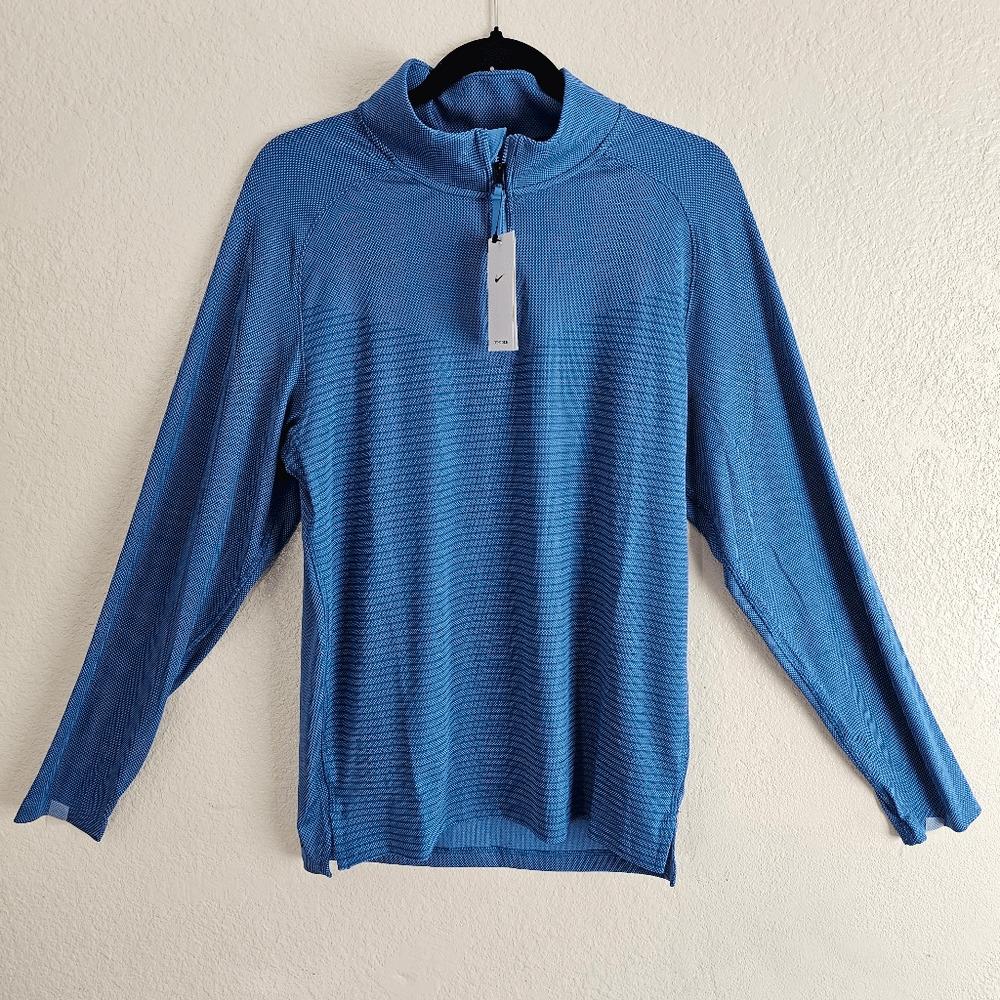 Nike Dri-fit Adv Vapor Half Zip Pullover Jacket Men`s S Blue Black DH0982-407