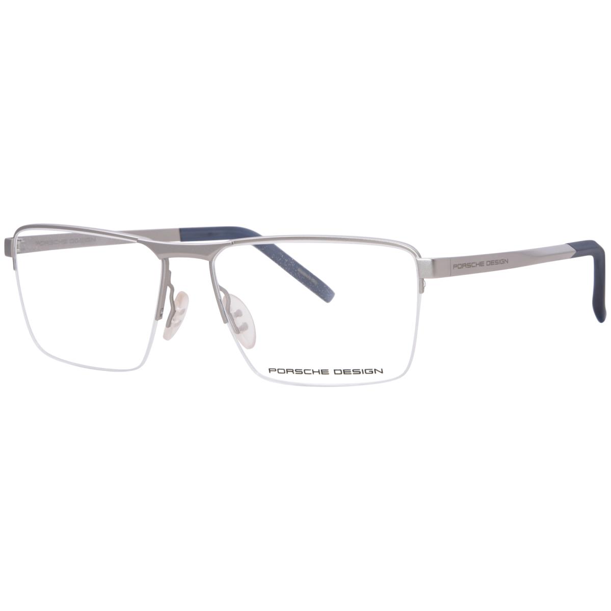 Porsche Design Men`s Eyeglasses P8304 P/8304 Full Rim Optical Frame 55mm Silver