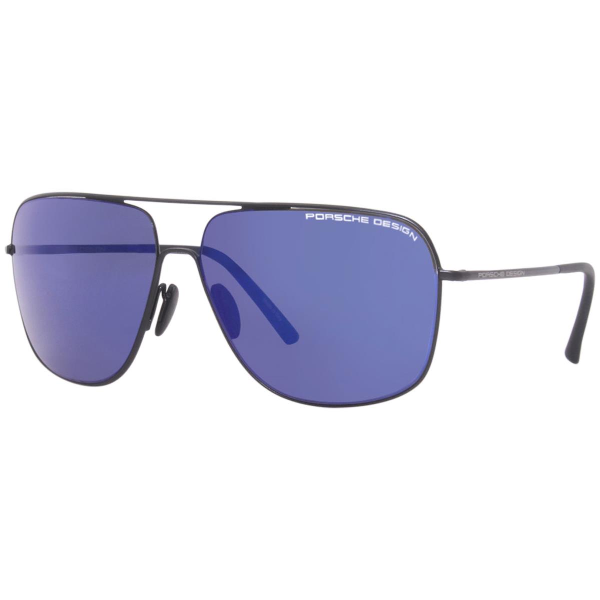 Porsche Design Men`s P`8607 P8607 Fashion Sunglasses 63mm - Frame: Black, Lens: Blue