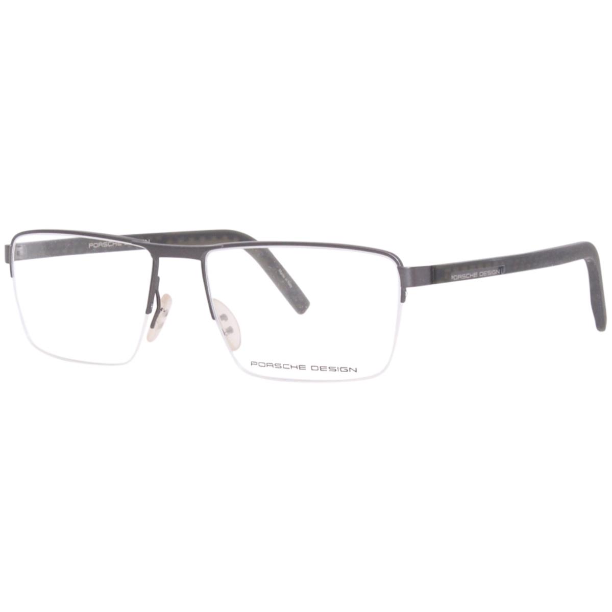 Porsche Design Men`s Eyeglasses P8301 P/8301 Half Rim Optical Frame 56mm Gray