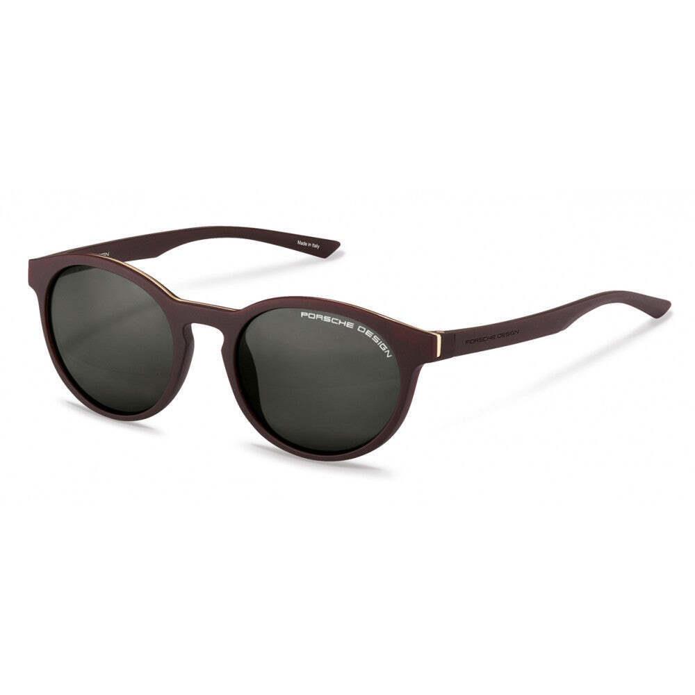 Porsche Design - P`8654-D Polarized Burgundy Round Sunglasses 51-19-145