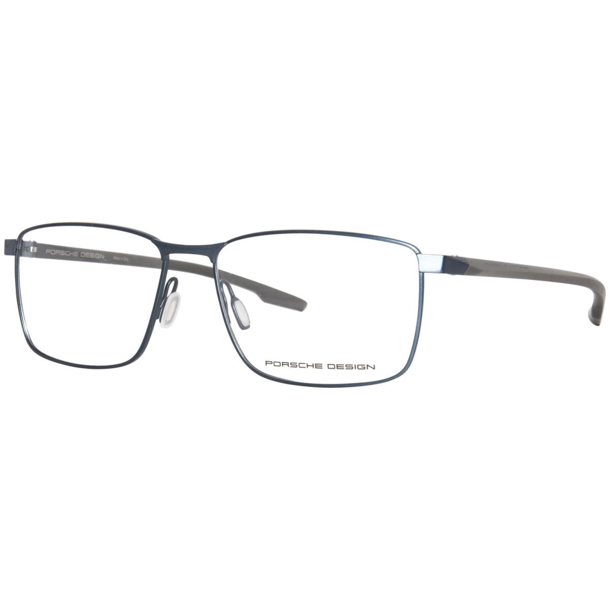 Porsche Design P8733-D Eyeglasses Men`s Blue/grey Full Rim Rectangle Shape 57mm