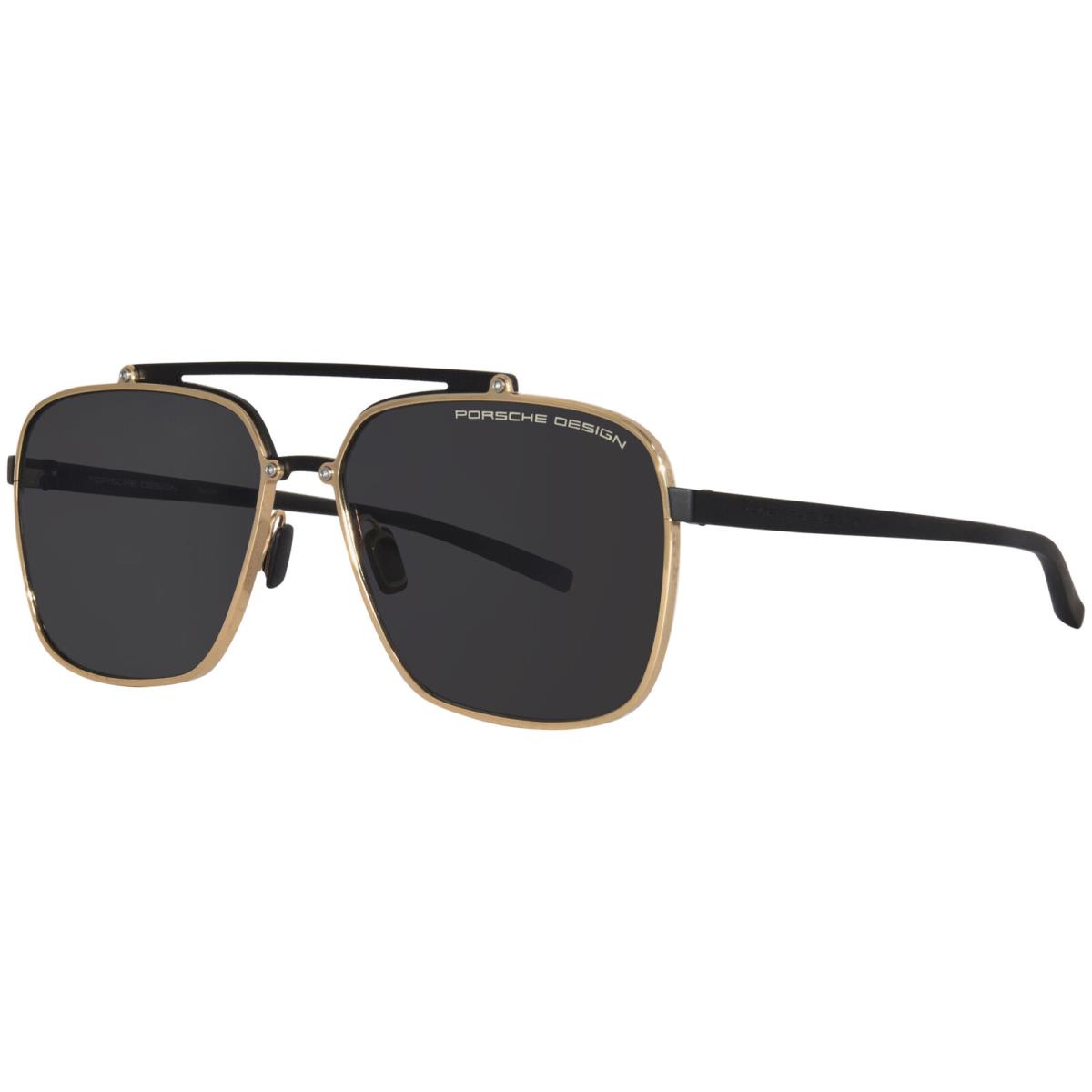 Porsche Design P8937-C Sunglasses Titanium Men`s Gold/black/polarized Grey 59mm - Frame: Gold, Lens: Gray