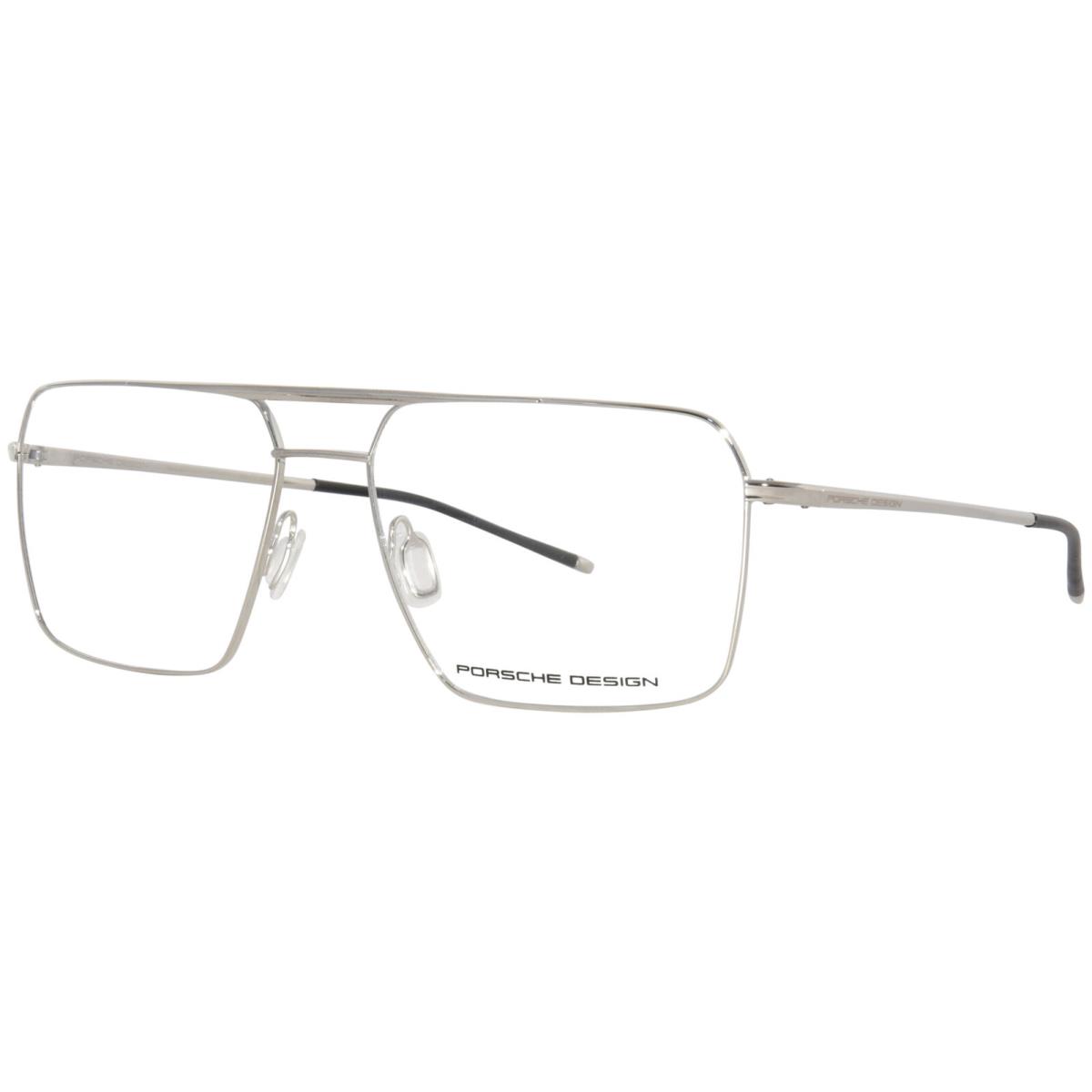 Porsche Design P8386-B Titanium Eyeglasses Men`s Palladium Full Rim Pilot 57mm