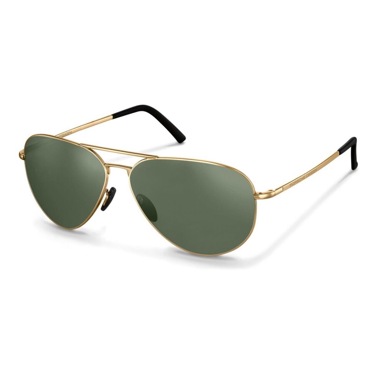 Porsche Design P8508 A Gold/grey Green Polarized Sunglasses - Unisex