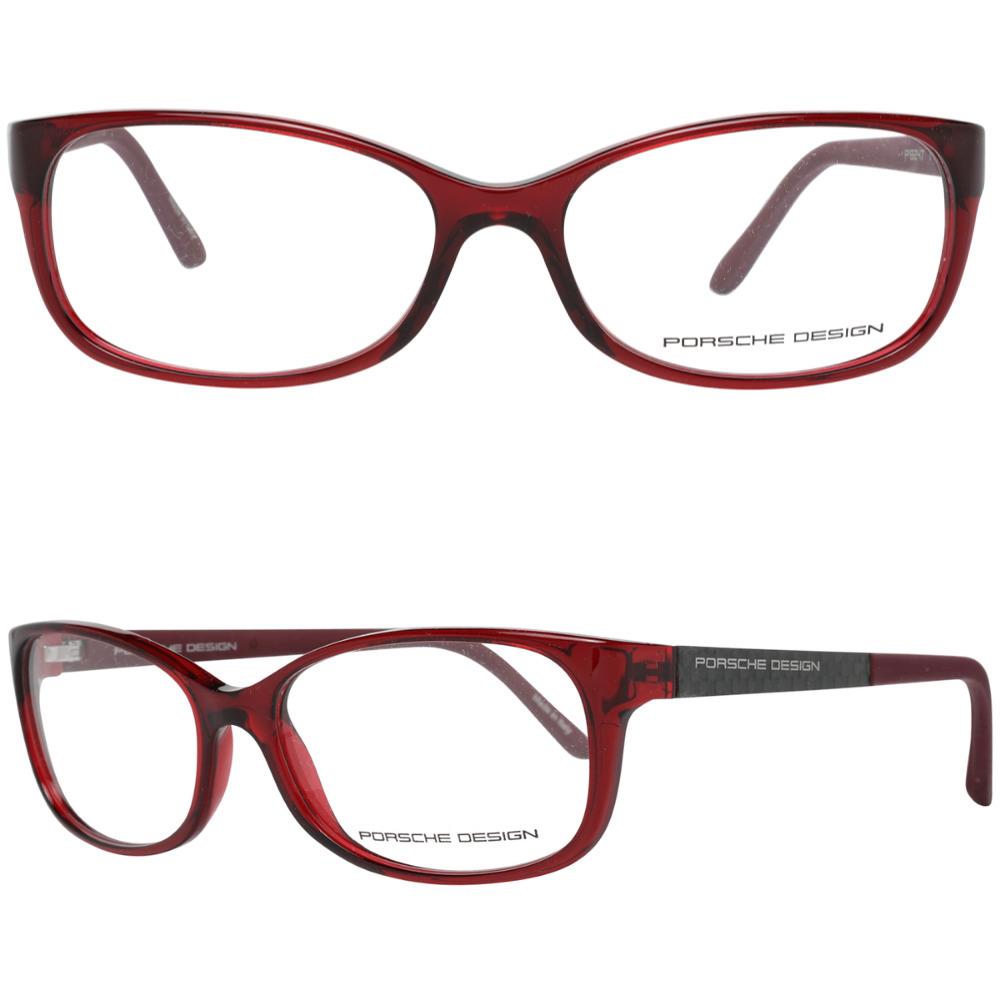 Porsche Design Frame - P`8247-D Clear Red Rx Ladies Eyeglasses 55-16-135