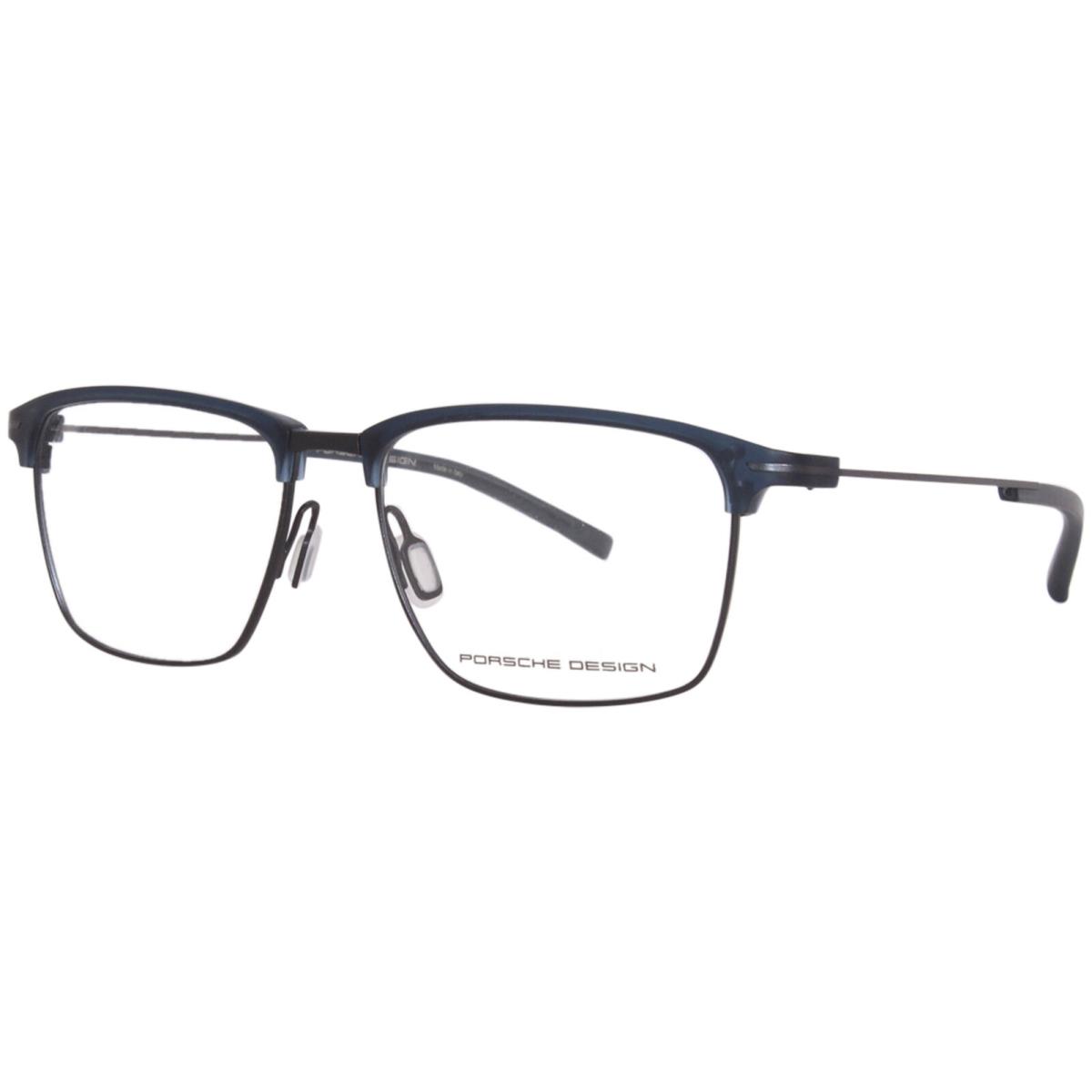 Porsche Design P8380-D Eyeglasses Frame Men`s Gunmetal/blue Full Rim 55mm