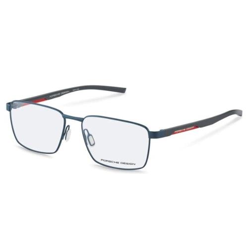 Porsche Design P8744-D Eyeglasses Men`s Blue/grey/red Full Rim 55mm