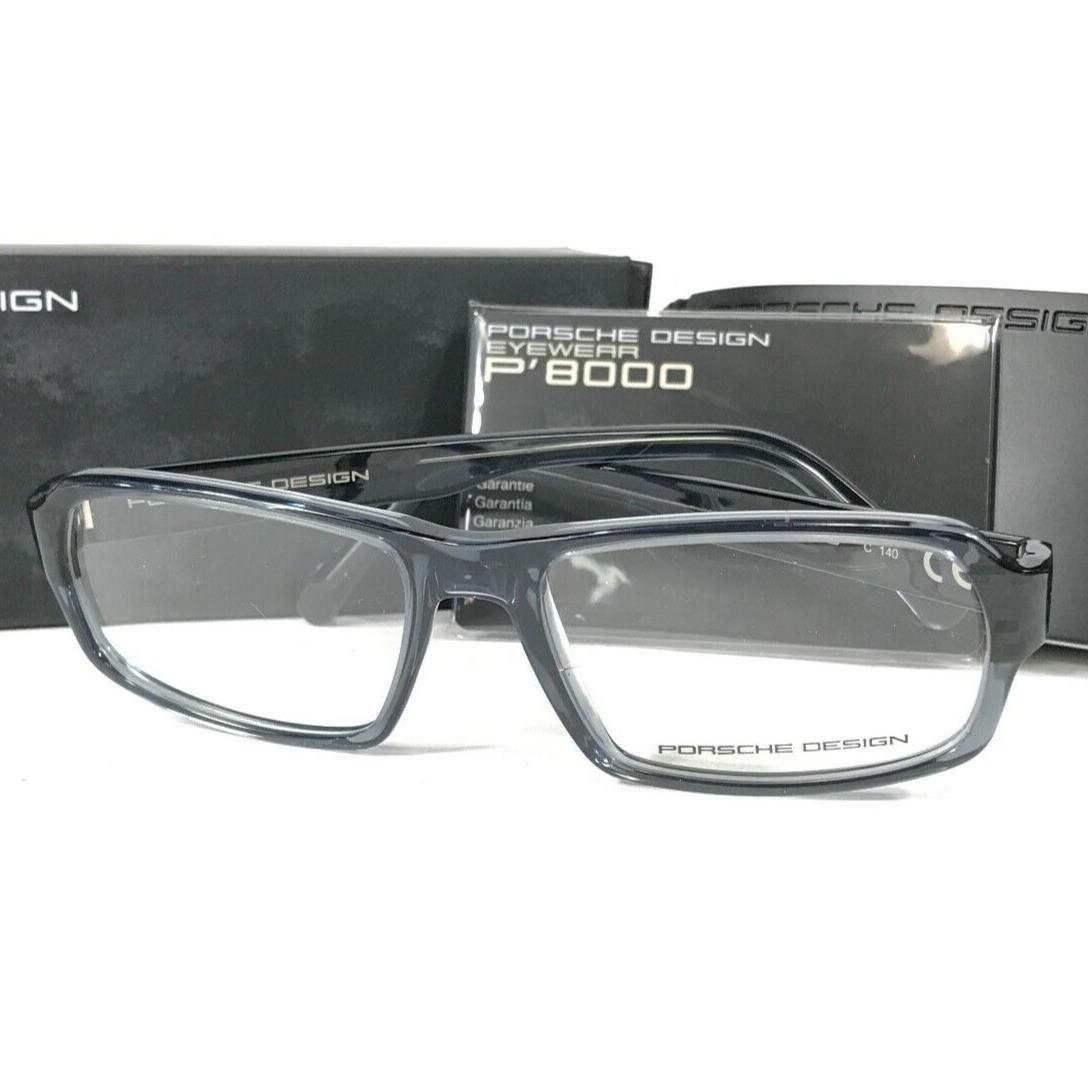 Porsche Design Eyeglasses Frames P8215 C Clear Blue Rectangular 55-16-140