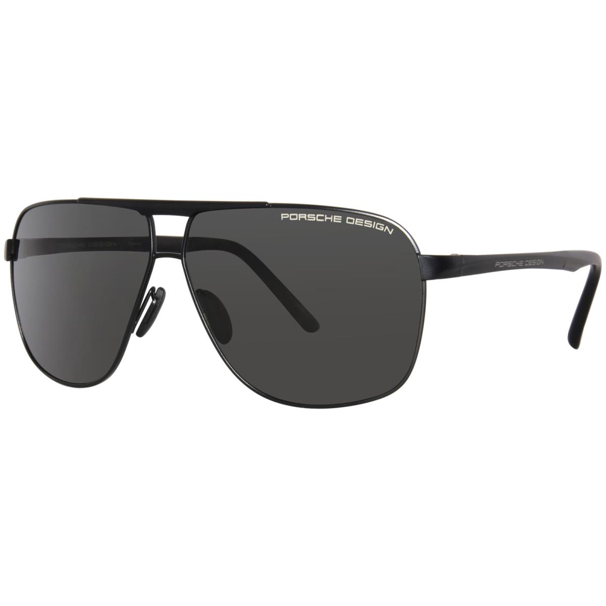 Porsche Design P8665-A Sunglasses Titanium Men`s Black/polarized Grey Pilot 63mm