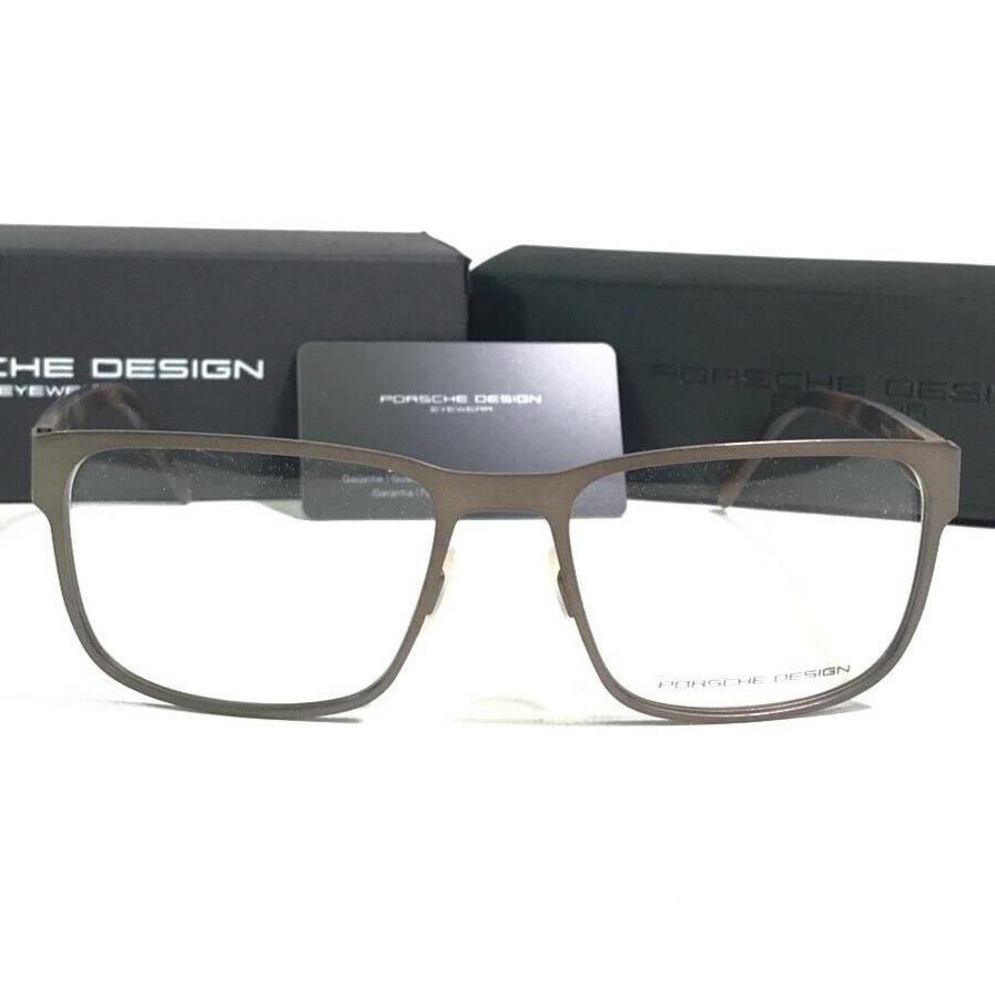 Porsche Design Eyeglasses Frames P8291 C Brown Square Full Rim 55-18-140