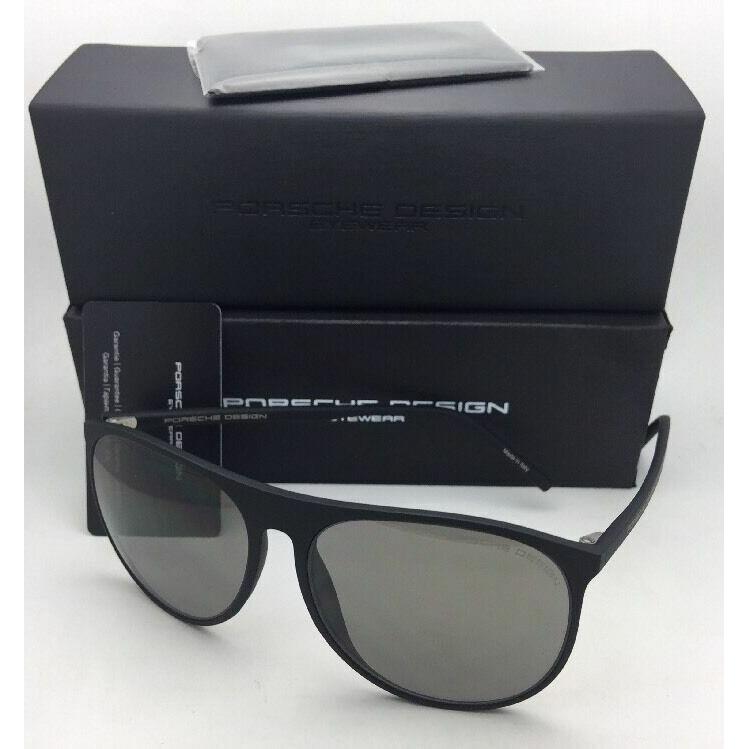 Porsche Design Sunglasses P`8596 B 58-15 140 Matte Black Frame W/grey Lenses