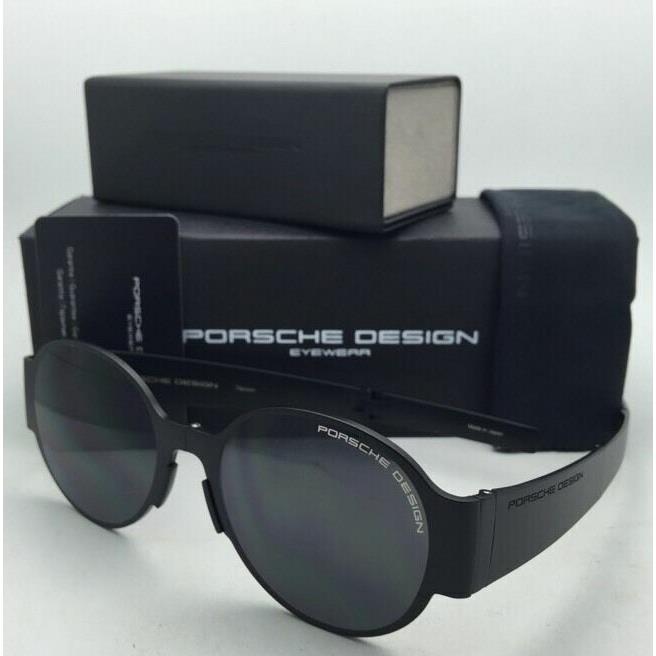 Folding Porsche Design Titanium Sunglasses P`8592 B Matte Black Frames Grey Lens