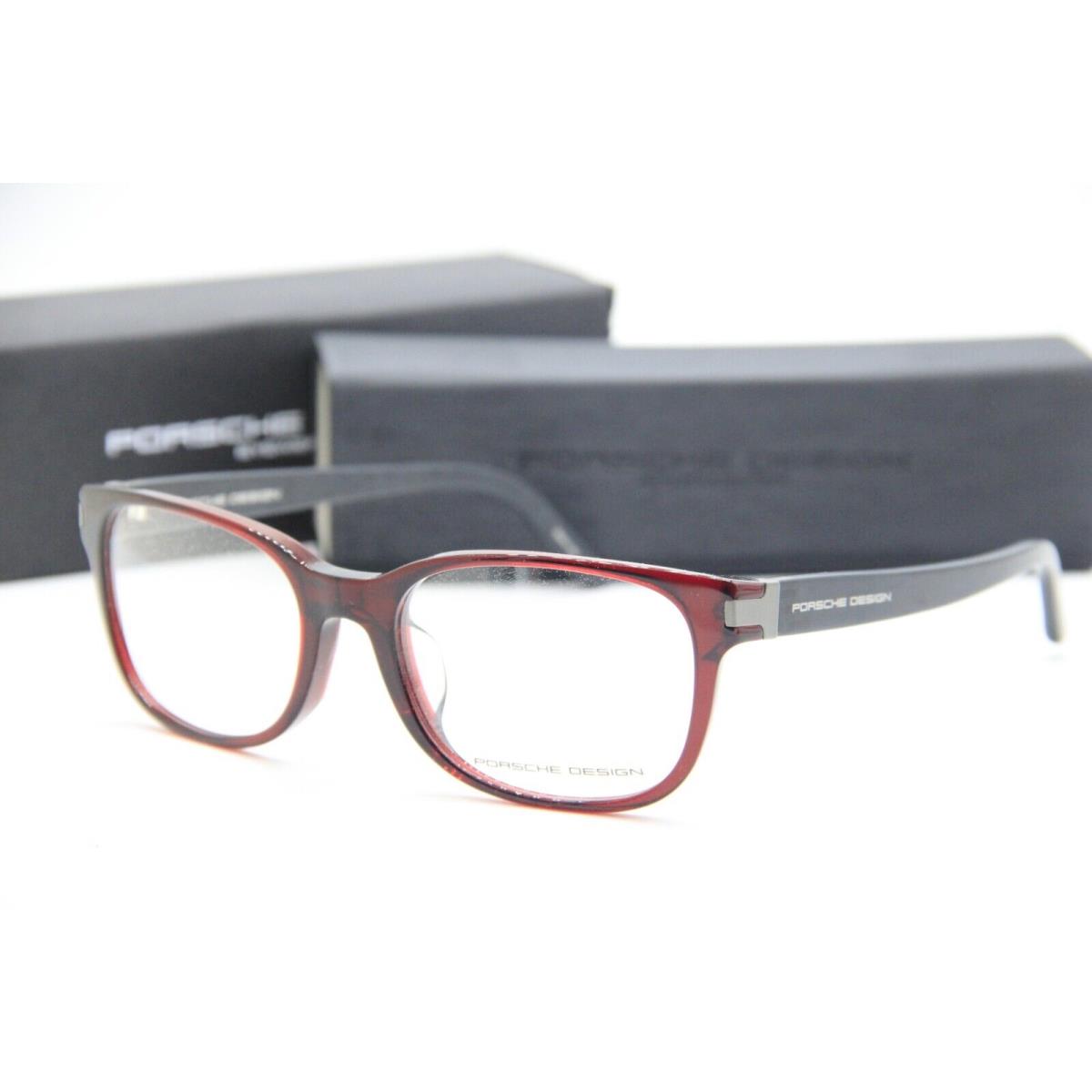 Porsche Design P`8250 M Dark Red Black Eyeglasses W/case 55-18