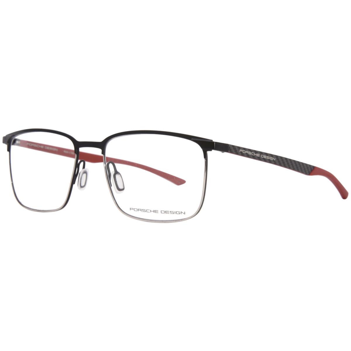 Porsche Design P8753-A Eyeglasses Men`s Black/palladium/red Full Rim 55mm