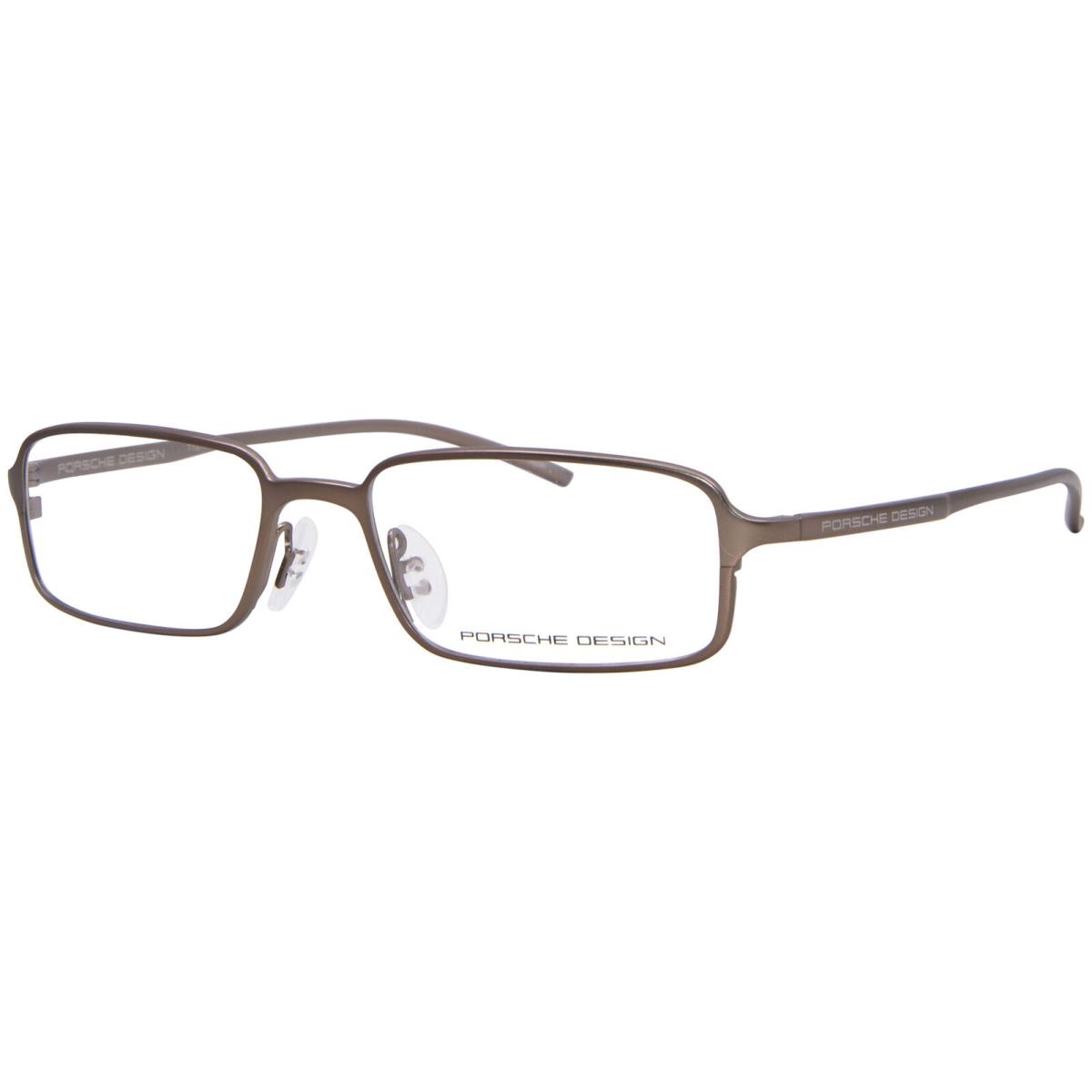 Porsche Design P8185-D Titanium Eyeglasses Men`s Matte Light Brown Full Rim 52mm