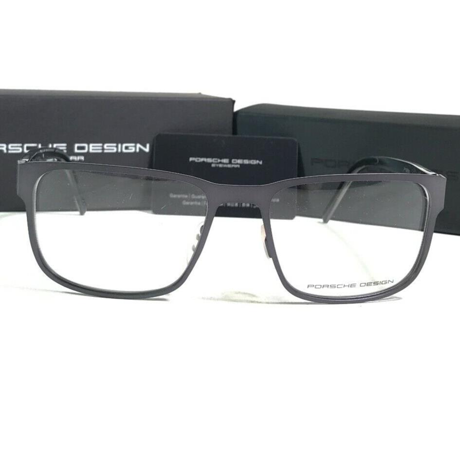 Porsche Design Eyeglasses Frames P8291 B Matte Slate Grey Square 55-18-140