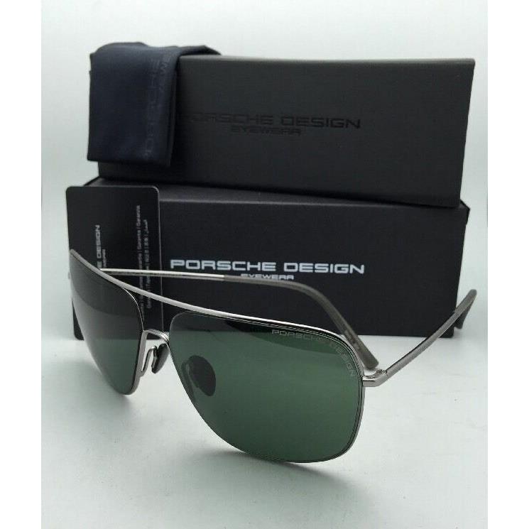 Porsche Design Aviator Sunglasses P`8607 C 63-13 Gunmetal Frame W/green Lens