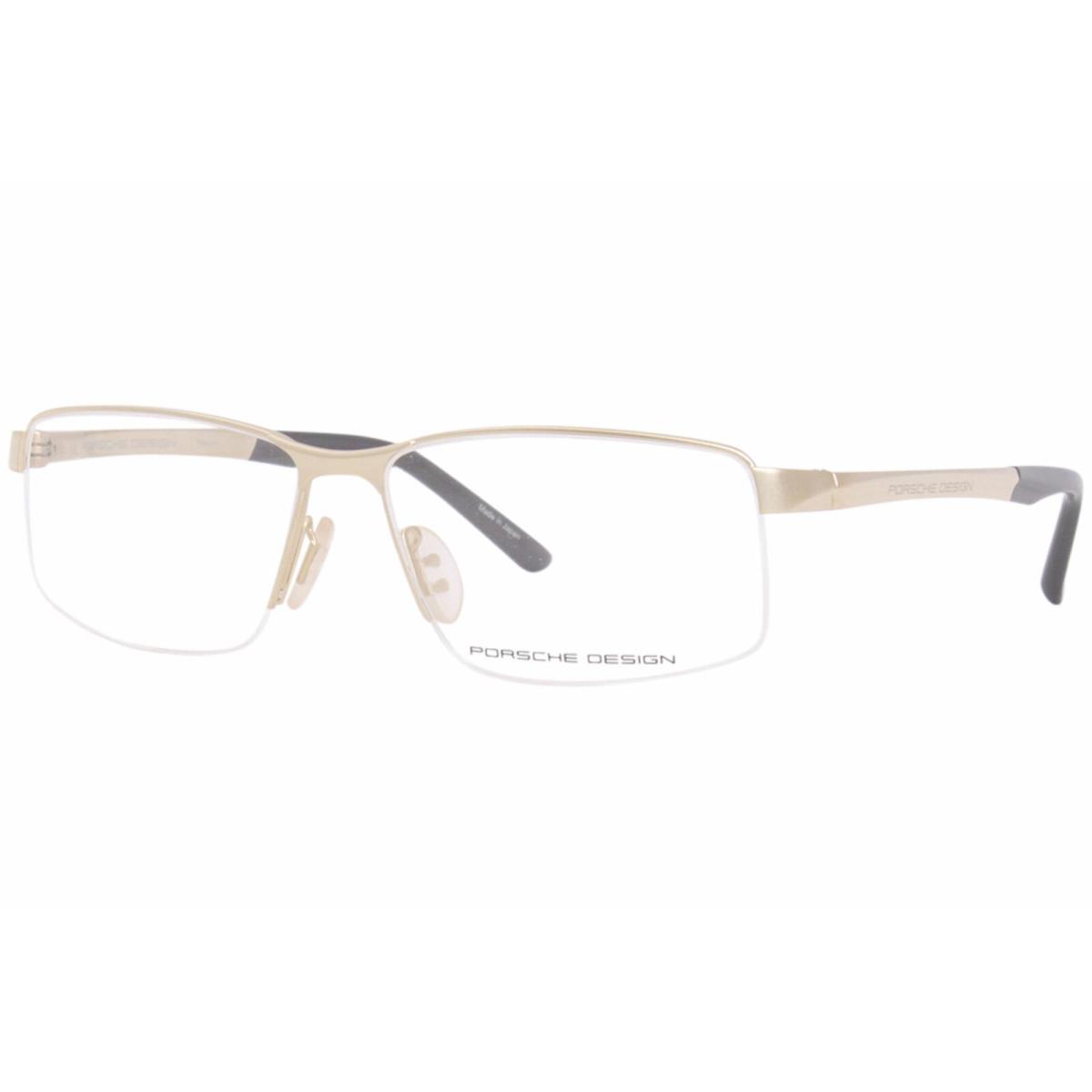 Porsche Design Eyeglasses P`8274 P8274 B Light Gold Half Rim Optical Frame 56mm