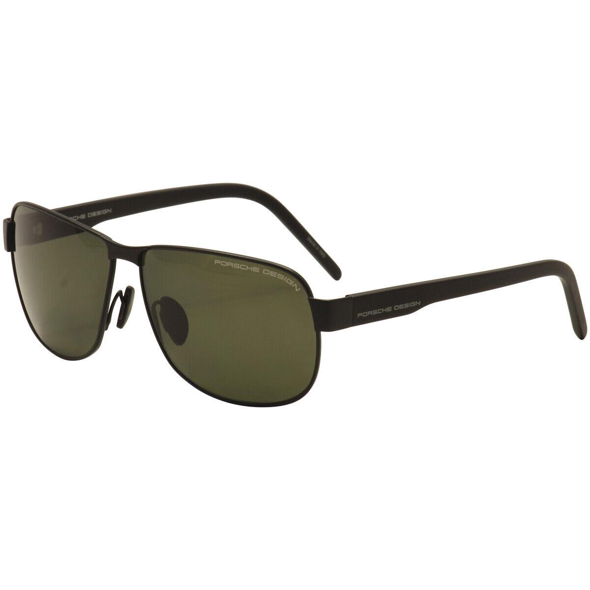 Porsche Design Men`s P8633 P/8633 A Black Square Polarized Sunglasses 61mm