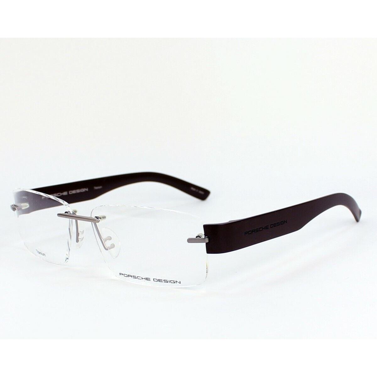 Porsche Design Eyeglasses Optical Frame 8206 C Black Rimless 53mm