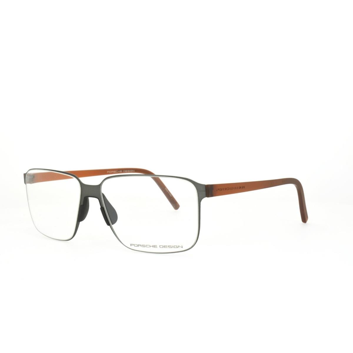 Porsche Design Eyeglasses 8313 C 57-15-145 Gunmetal Brown