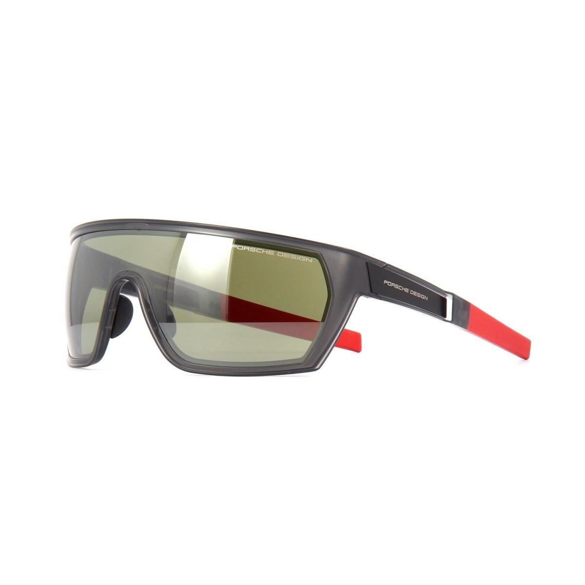 Porsche Design P8668 Grey/green with Silver Mirrored B Sunglasses