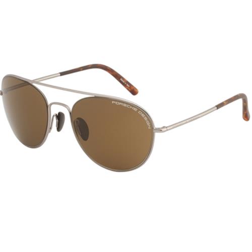 Porsche Design P8606 B Sunglasses 8606 Grey / Brown Pilot Full Rim