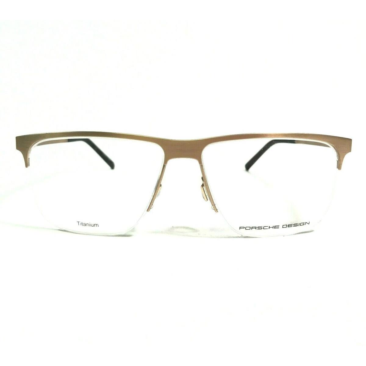 Porsche Design P8324 B Eyeglasses Frames Gold Square Half Rim 57-14-145