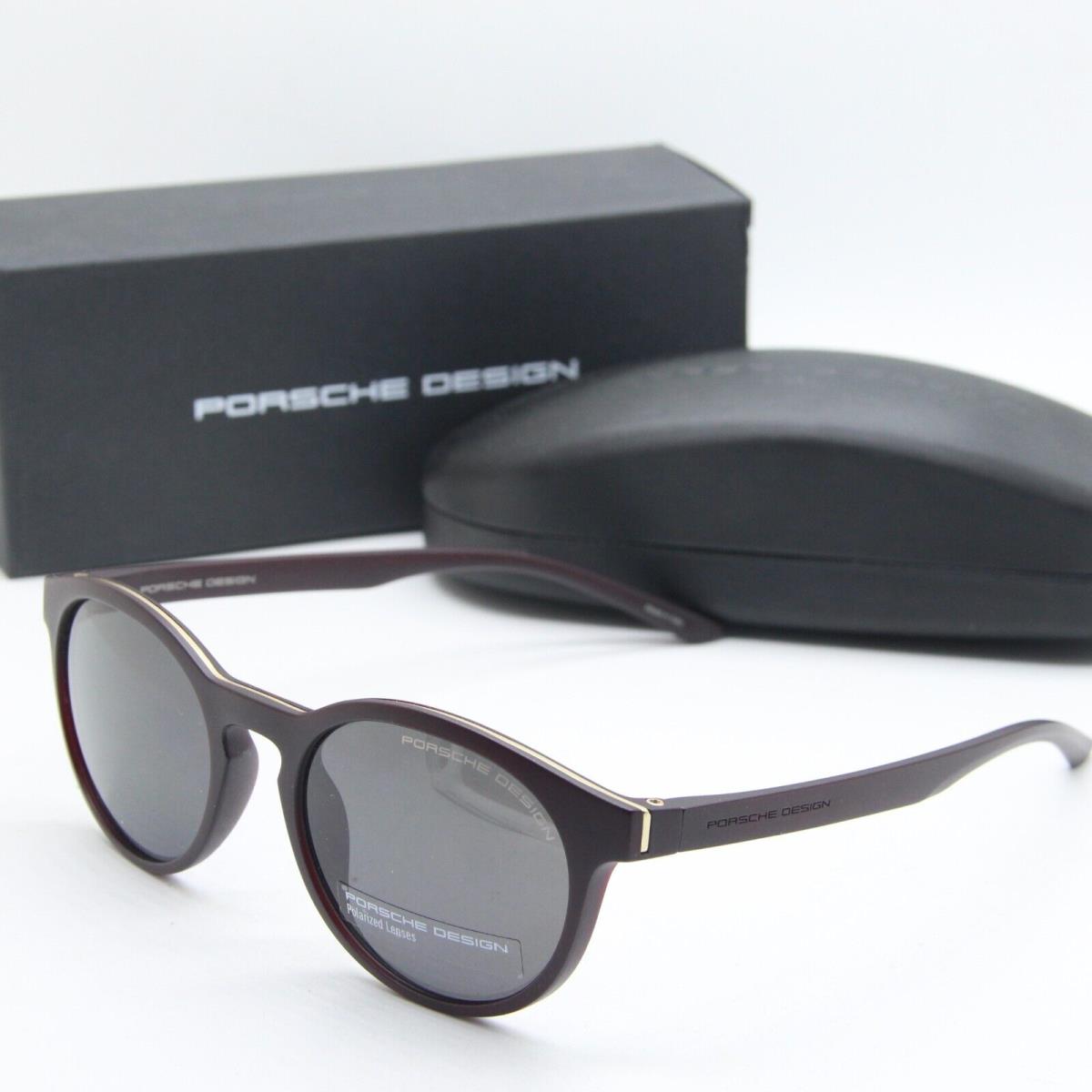 Porsche Design P`8654 D Dark Red Polarized Sunglasses W/case 51-19