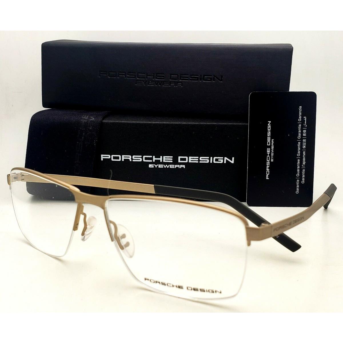 Porsche Design Eyeglasses P`8318 B 57-15 145 Matte Gold Semi-rimless Frames