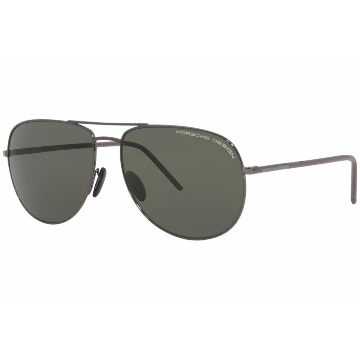 Porsche Design P8629 A Sunglasses Men`s Gunmetal/green Polarized Lens Pilot 60mm