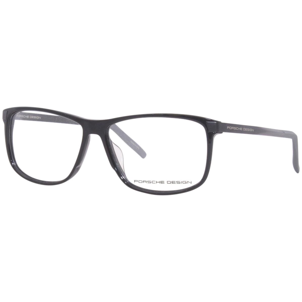 Porsche Design P8319-A Eyeglasses Frame Men`s Black Full Rim Square 55mm