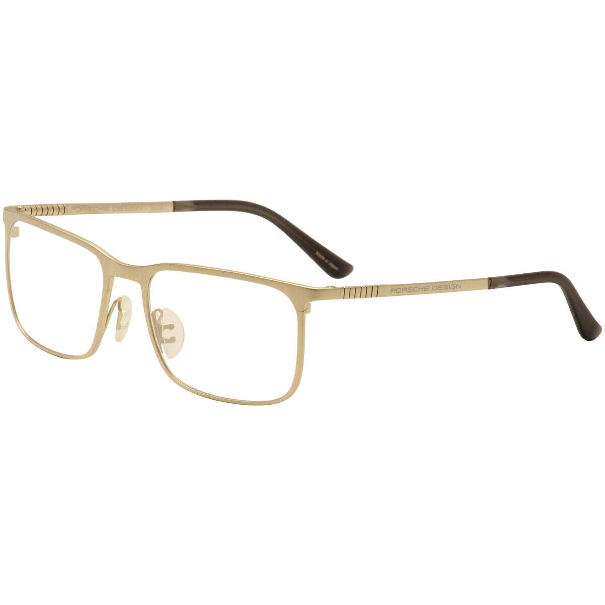 Porsche Design Men`s Eyeglasses P/8294 B Light Gold Titanium Optical Frame 54mm