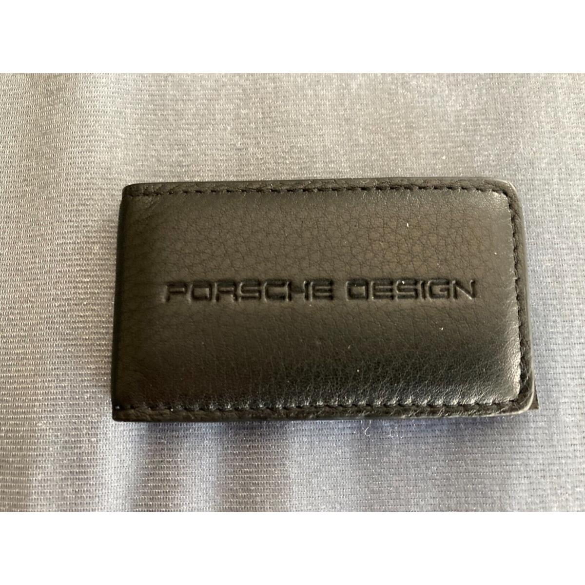Porsche Design Black Leather Magnetic Business Money Clip