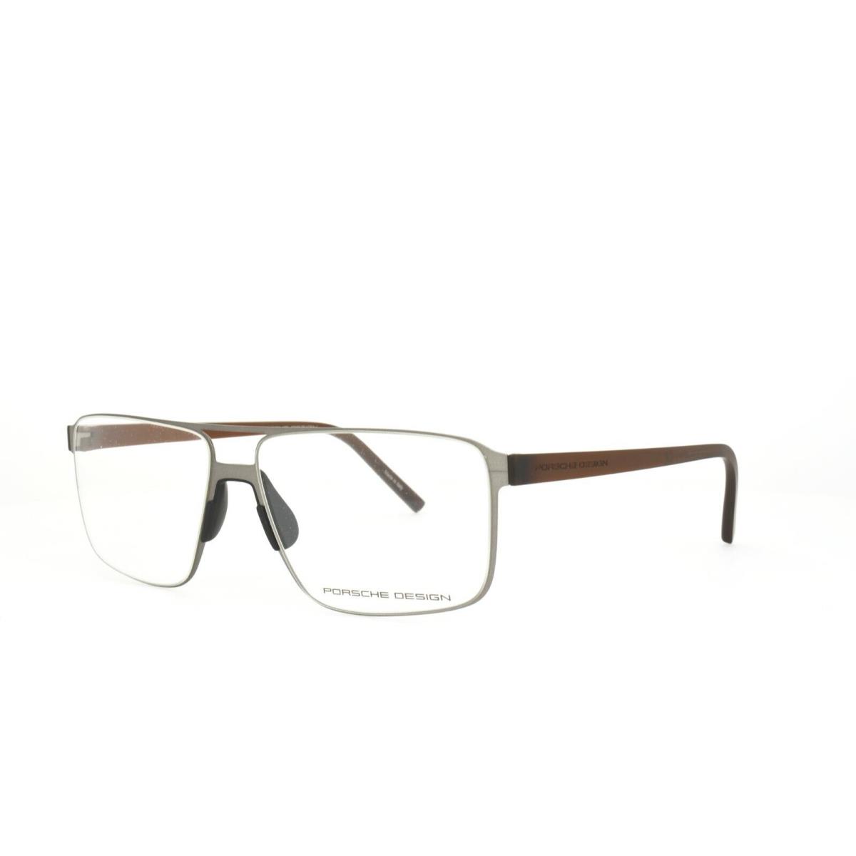 Porsche Design Eyeglasses 8307 D 56-14-140 Light Gunmetal Brown - Frame: Gunmetal