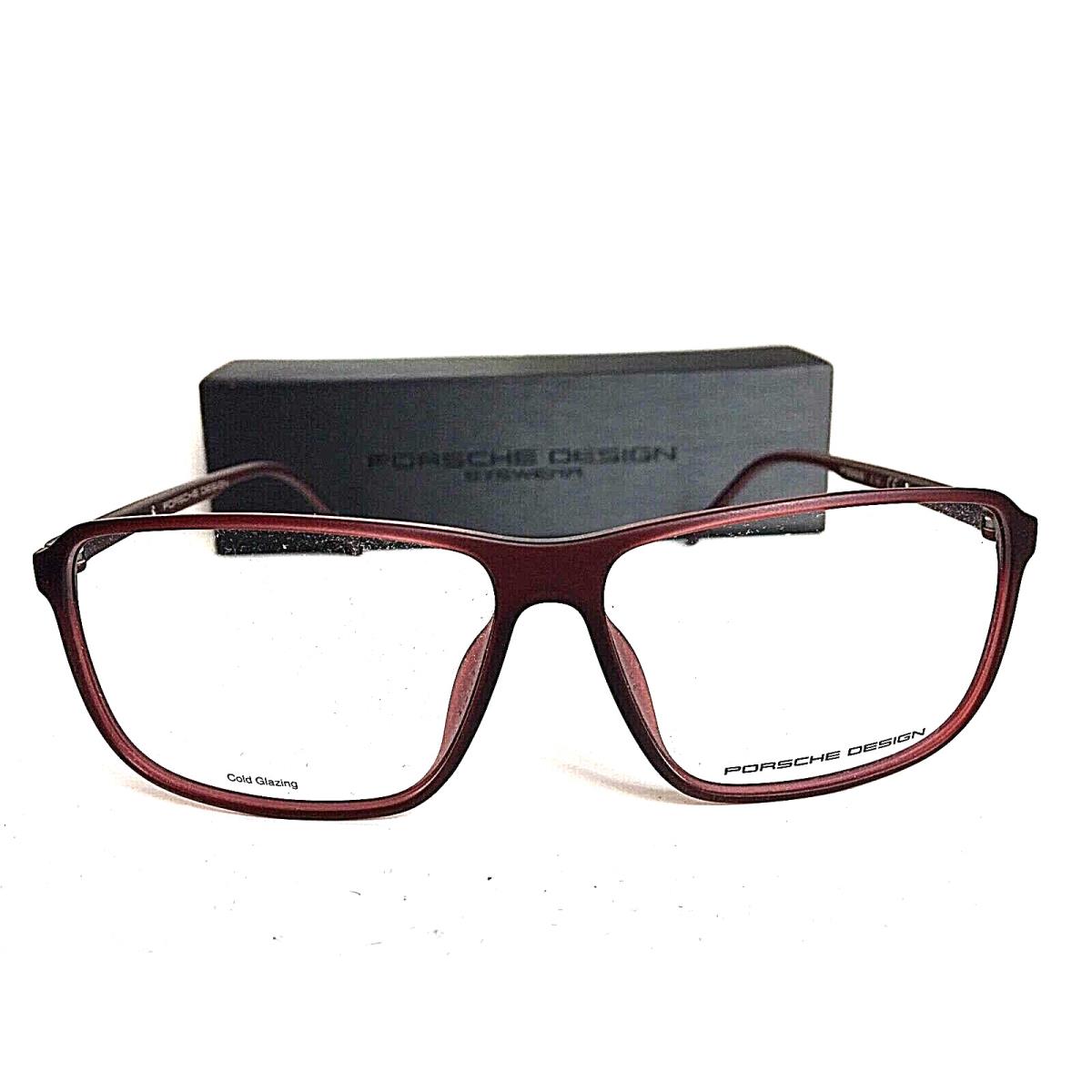 Porsche Design P 8269 P8269 C 58mm Rx Burgundy Men`s Eyeglasses Frame Japan