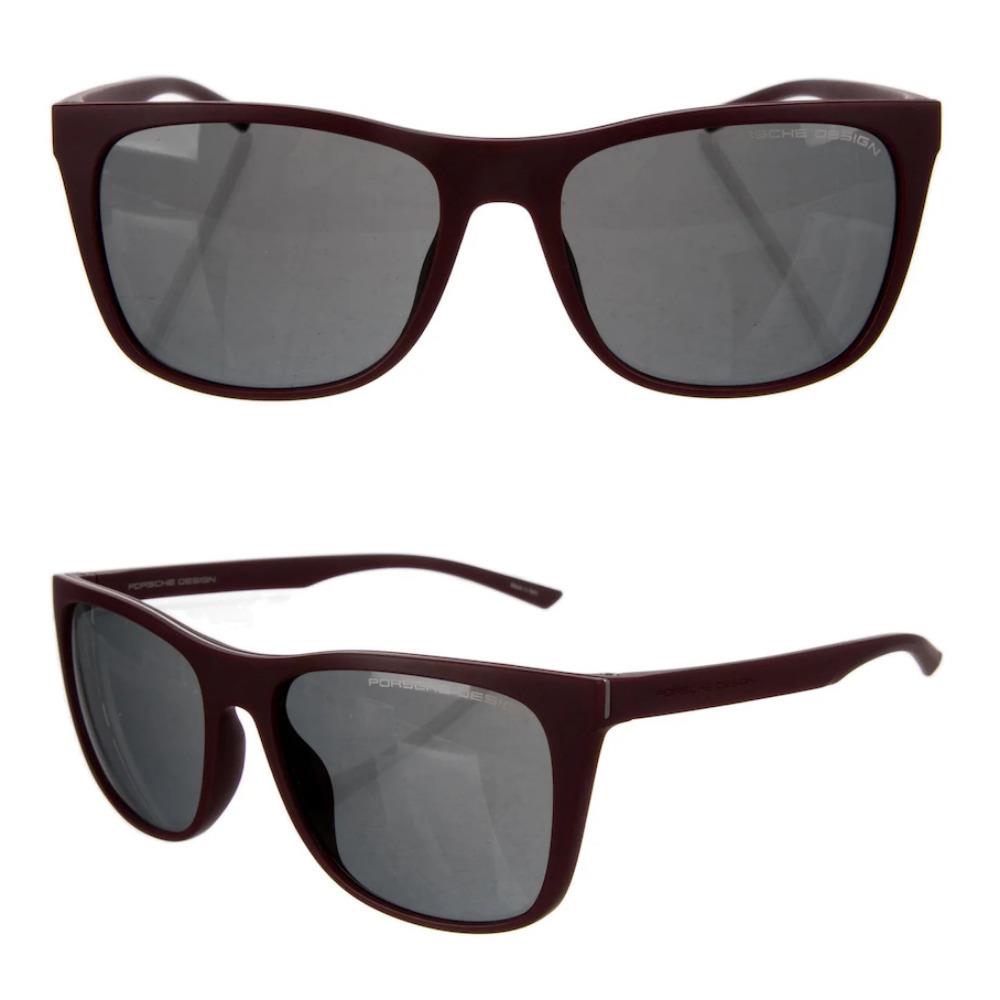 Porsche Design - P`8648-D Burgundy Rectangle Unisex Sunglasses 56-17-145