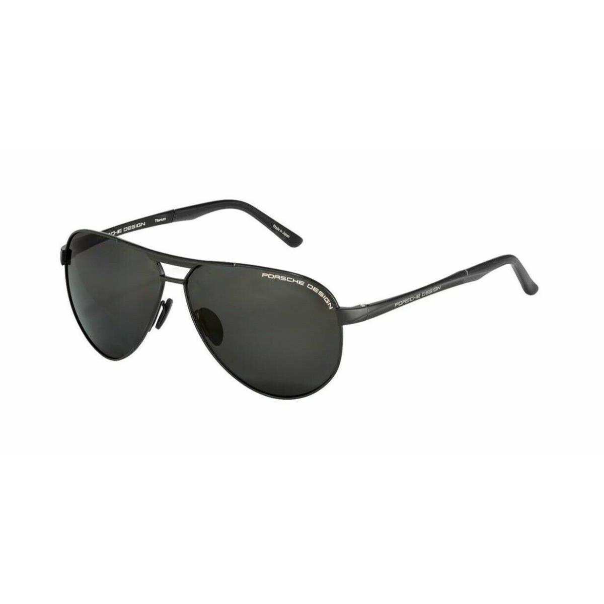 Porsche Design 8649A Sunglasses Black/ Green Mirrored Polarized Lens 62mm - Frame: Black, Lens: Black