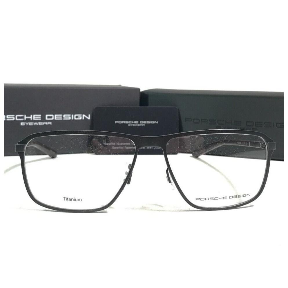 Porsche Design Eyeglasses Frames P8285 A Matte Black Square Full Rim 56-14-145