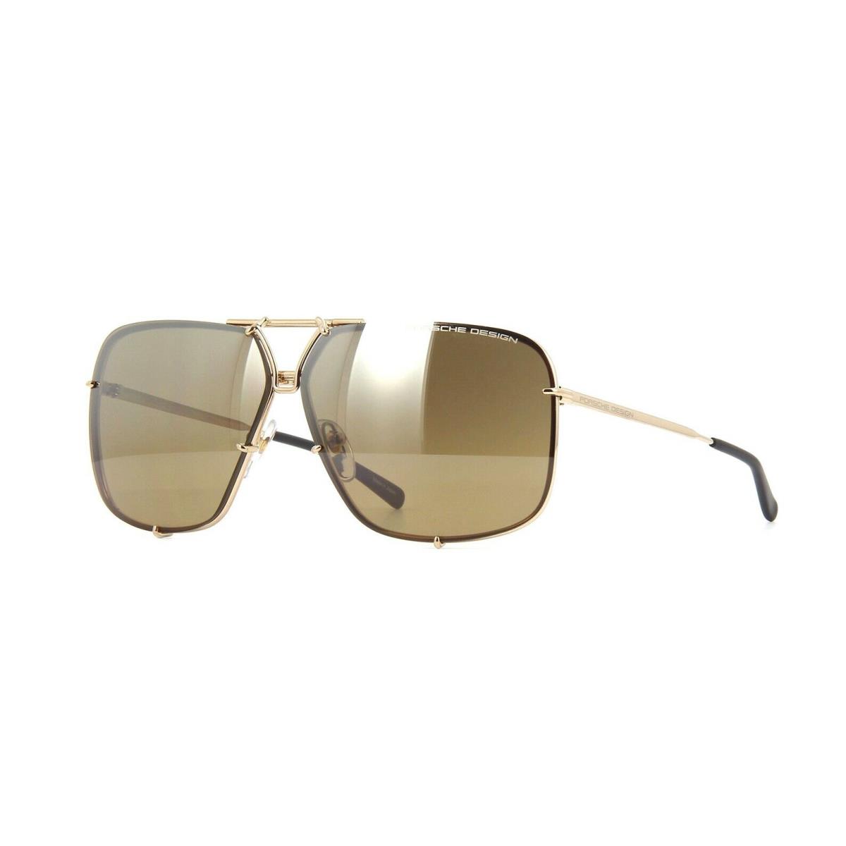 Porsche Design P`8928 Gold/brown Silver Shaded Flash + Dark Grey B Sunglasses