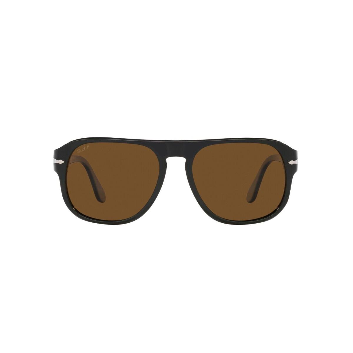 Persol Jean PO 3310S Dark Green/brown Polarized 1190/57 Sunglasses - Frame: Dark Green, Lens: Brown Polarized